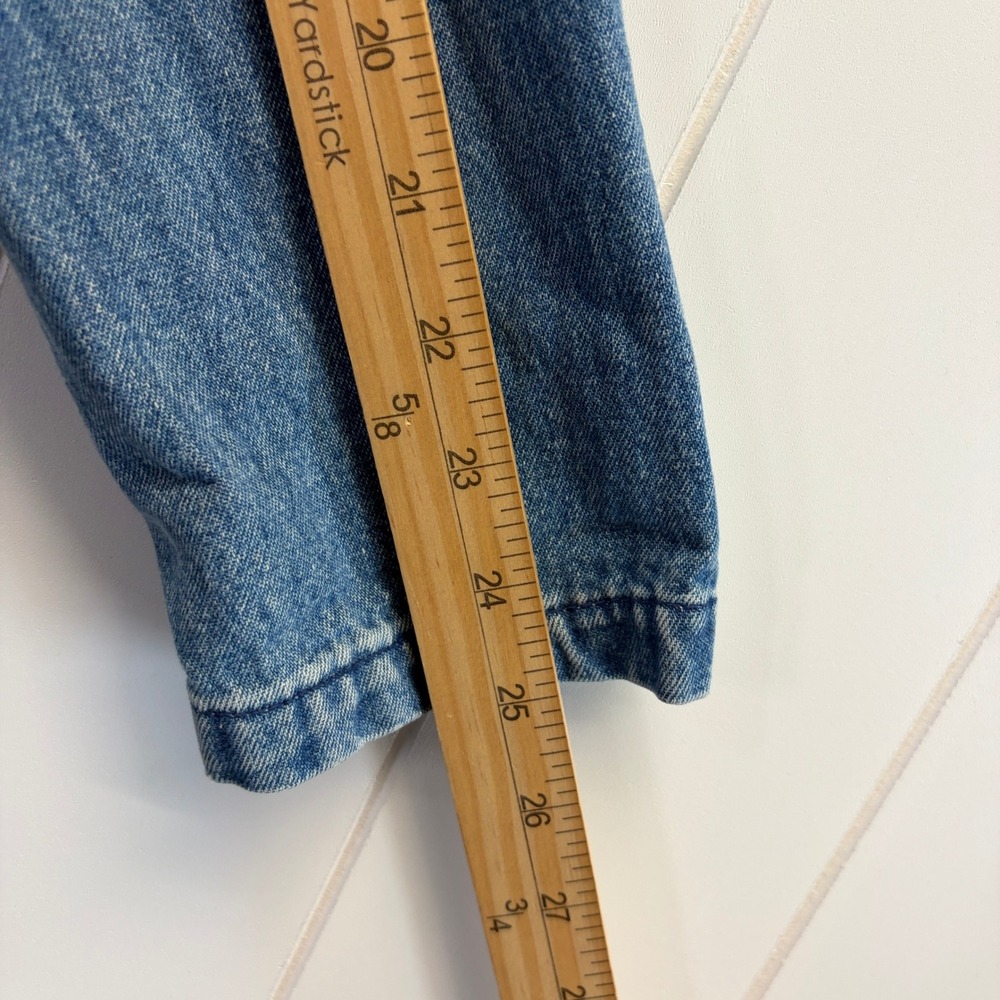 Vintage Marcelle Renee Y2K Denim Front Zip Mini Dress Women Size M Western Chic - Picture 7 of 10